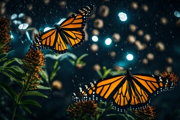 monarch butterfly on a flower - obrazy, fototapety, plakaty