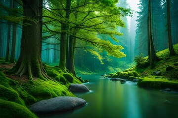 Lake in a forest