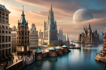 Fototapeta premium Vintage city 