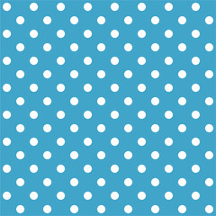 seamless pattern white polka dots vector illustration on blue background.