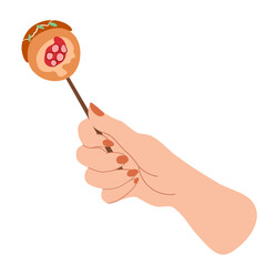 Vector Illustration of Takoyaki Octopus Balls, Japanese Snack . Vector illustration