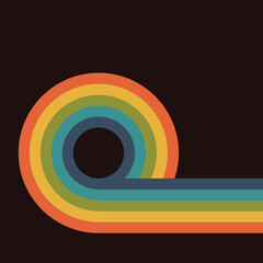 Obraz premium Retro 70's Lines Background