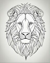 Obraz premium lion head illustration