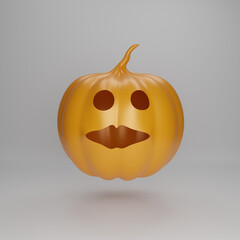 Jack, lantern, pumpkin, Ghost, Halloween, cute, white, boo, background, icon, cartoon, 3D