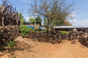 View of a traditional Konso village, Ethiopia