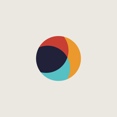 simple colorful circle company logo vector illustration template design