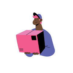 Delivery Flat Characters Illustrations