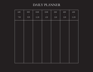 Dark Mode Calendar Planner