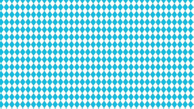Oktoberfest party, Germany. Cyan bavaria with blue square, argyle, bavarian pattern. Vector sign. October fest. Fabric tablecloth with bavaria state flag. Oktoberfest party. Beer festivale. Holiday.