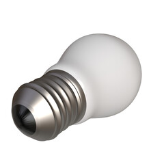 3D White Bulb Realistic Rendering - Illuminating Precision