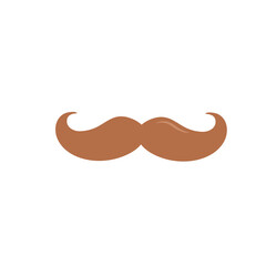 cartoon mustache and beard man. vector illustration