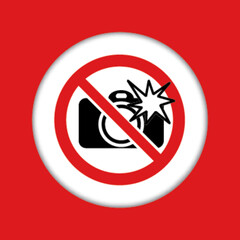 Panneau fond rouge interdit photo photographier