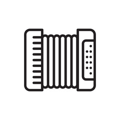 Musical accordion line icon.Accordion musical instrument outline vector icon. flat trendy style illustration on white background..eps