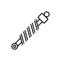  Shock absorber line icon, linear style flat illustration on white background..eps