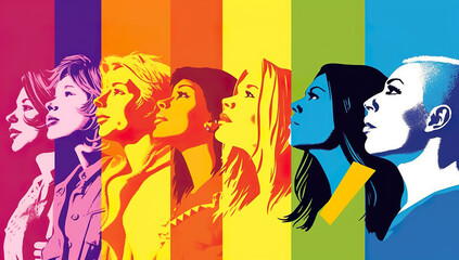 Obraz na płótnie Canvas Pop art illustration, pride day and the LGBT community