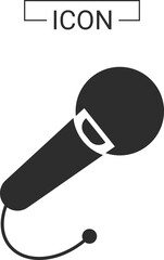 Microphone icon. music stage. concept graphic design element and singingvocal