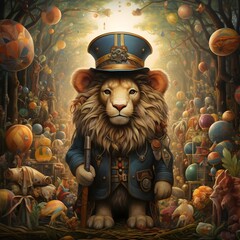 Lion at the circus