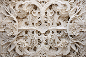 Qajar-Inspired White Lace Background with Geometric Shapes