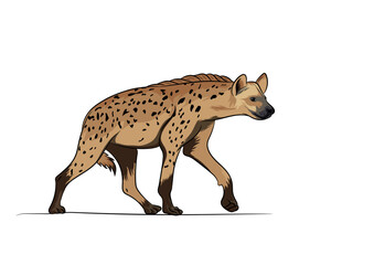 Vector illustration of Hyena (lakadbagha) African wild animals.
