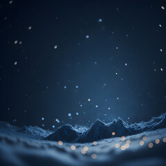 Fototapeta premium Dark blue background with Christmas, snowflakes and stars