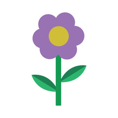 Flat design of a purple flower