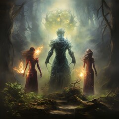 Elemental female magicians