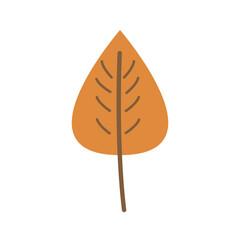 Flat design of a tree leaf