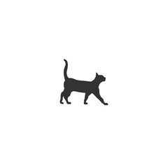 Cat icon flat sign vector