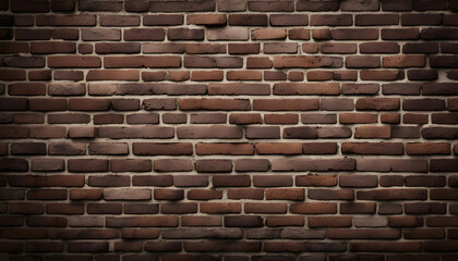 Dark colored brick wall texture and background design.