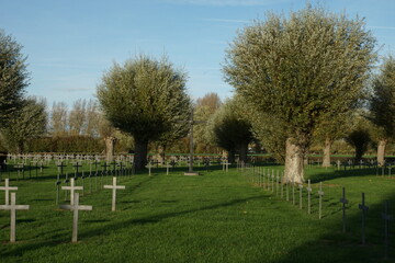 German WW1 Cemetery, Laventie , La Gorgue, Dunkirk, Nord, Hauts-de-France, France