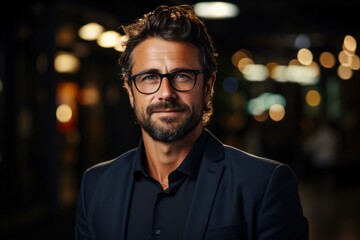 Caucasian Male Financial Advisor Backdrop Scene Captivating Generative AI