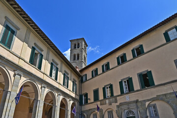 Obraz premium Cortona, Il palazzo del Museo dell’Accademia Etrusca e della Città di Cortona - Arezzo