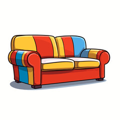 Sofa - illustartion, vector (Generative AI)
