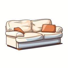 Sofa - illustartion, vector (Generative AI)