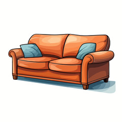 Sofa - illustartion, vector (Generative AI)