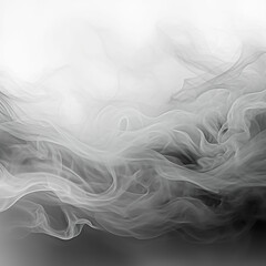  abstract fog. White cloudiness, mist or smog moves on black background. Beautiful swirling gray smoke. Made with generative ai