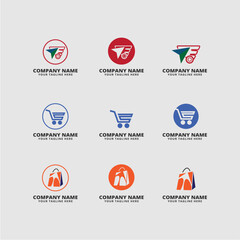 shop online logo vector illustration