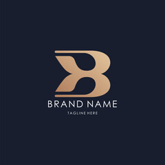 letter B K logo simple monogram initial creative lines ldesign luxury golden style