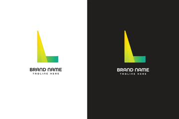 L letter modern logo 