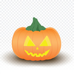 halloween pumpkin with transparent background