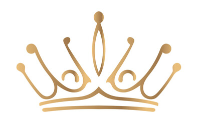 elegant gold crown