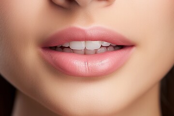 Obraz premium The Beautiful nature woman lip. ai generated.