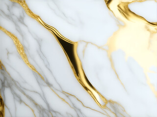The marble tiles have a luxurious gold pattern. Generative AI