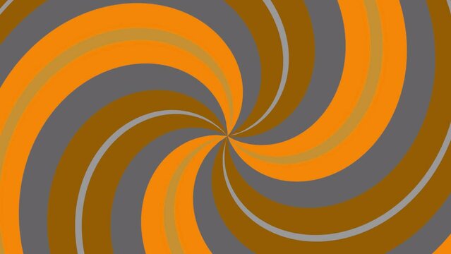 Retro background with curved, rays or stripes in the center. Rotating, spiral stripes. Sunburst or sun burst retro background. Seamless looping animation.