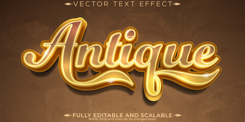 Retro vintage text effect, editable 70s and 80s text style