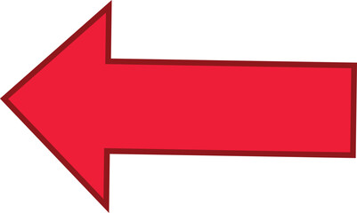 Red colored arrows outline icon, Arrow symbol isolated on white background. Best use for social media, marketing, advertisement and direction.