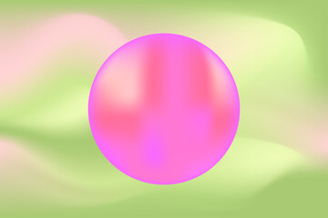 Abstract lime green background with pink fluid circle, perfect for presentations, modern posters, trendy beauty banners