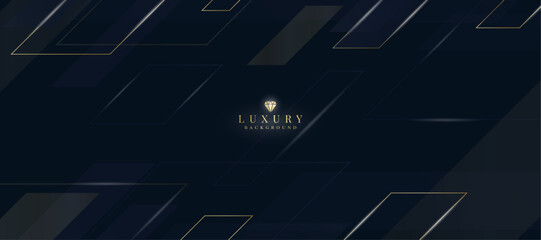 Luxurious dark blue background with sparkling gold and glitter. modern elegant abstract background
