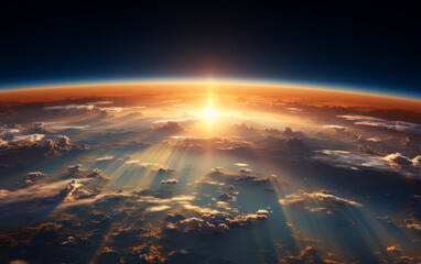 Aerial shot of sun rise over earth. Golden hour concept.Aerial shot of sun rise over earth. Golden hour concept.Aerial shot of sun rise over earth. Golden hour concept.