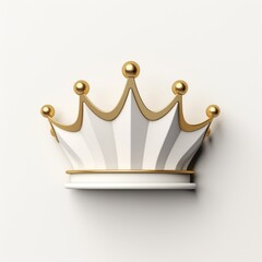 Crown mascot for a company 3D logo. Generative AI